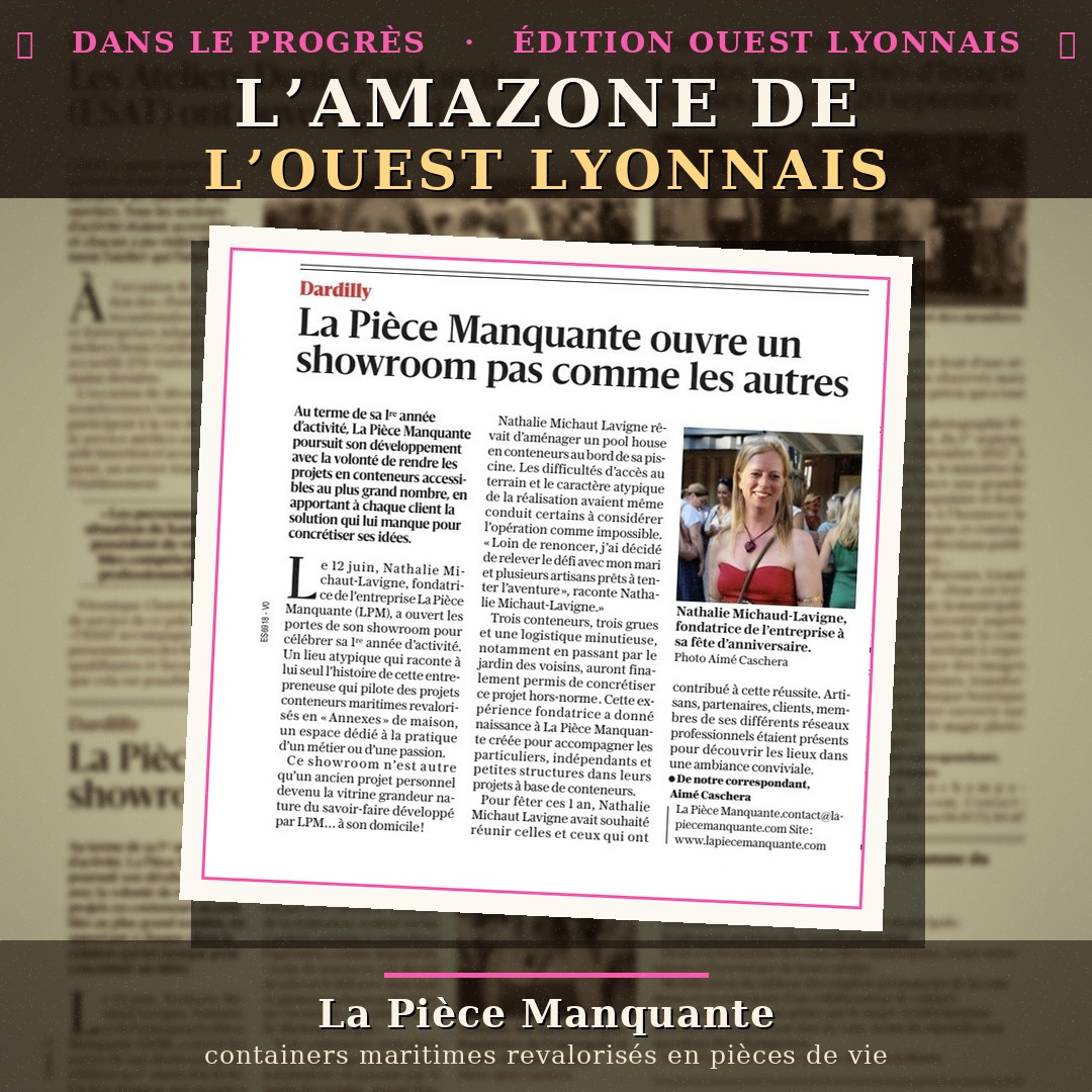 La Pièce Manquante dans Le Progrès, édition Ouest Lyonnais